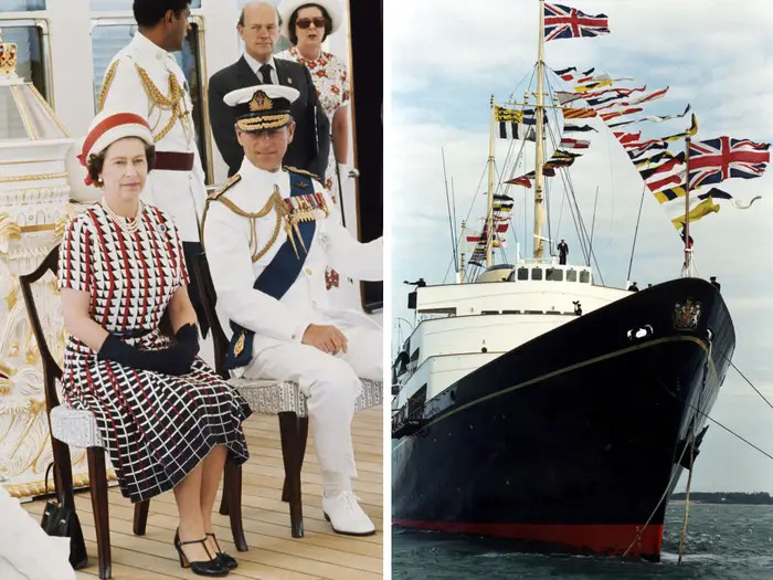 Alžbeta II a loď Britannia